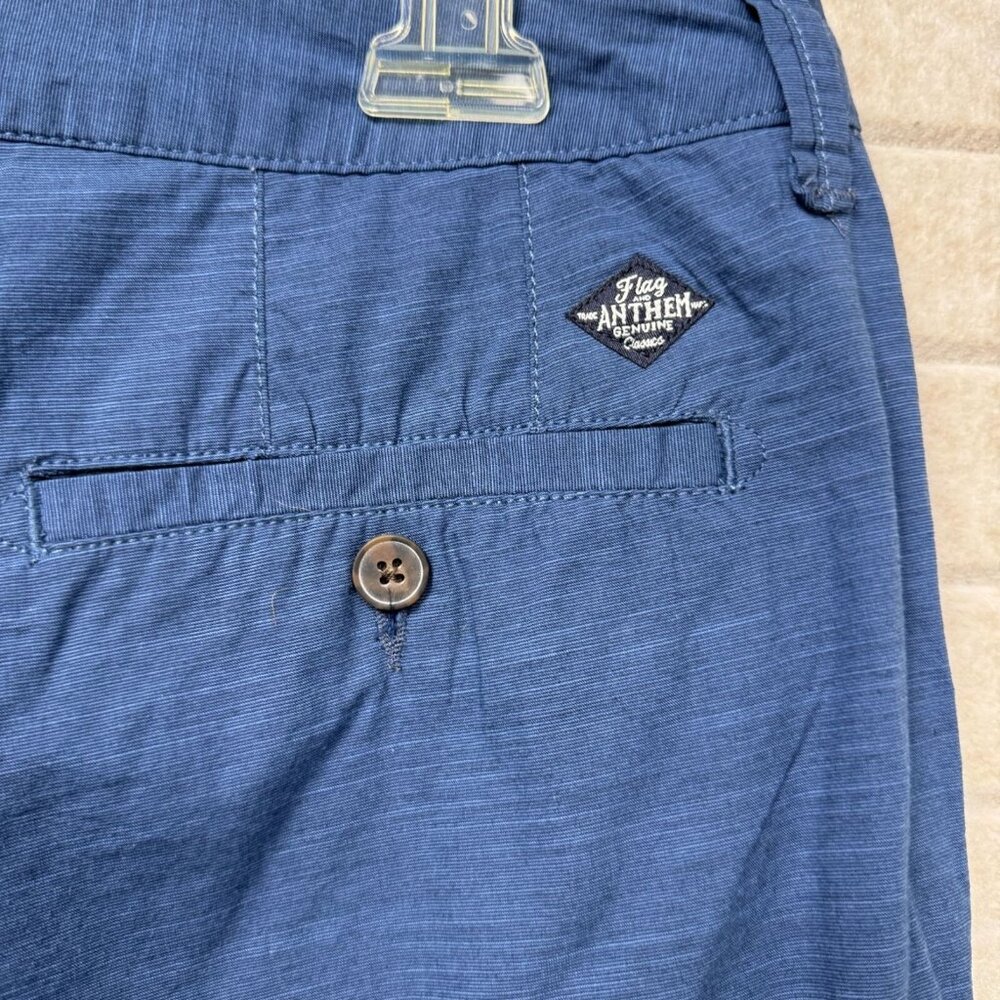 Flag & Anthem NWT Stretch Slub Shorts Casual Everyday Men 30 Navy Blue - Picture 3 of 14